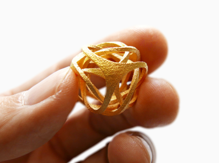 Pendant_Tetrahedron Twist No.2 3d printed