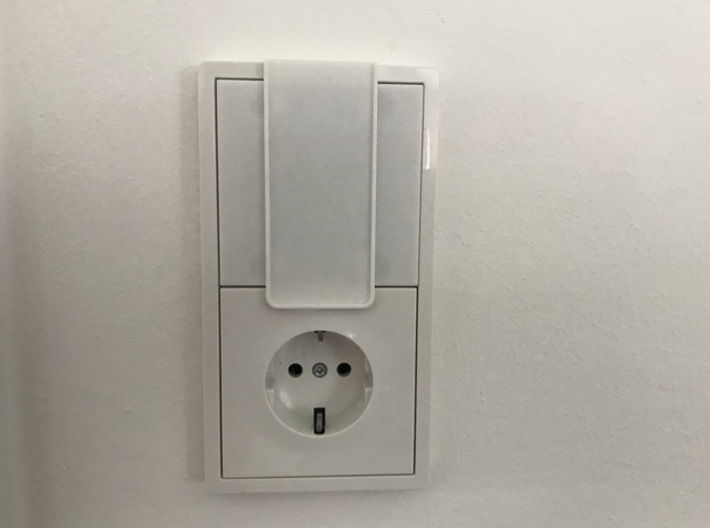 Philips Hue Switch holder for Gira 3d printed Hue Switch with Power Socket Combo.
