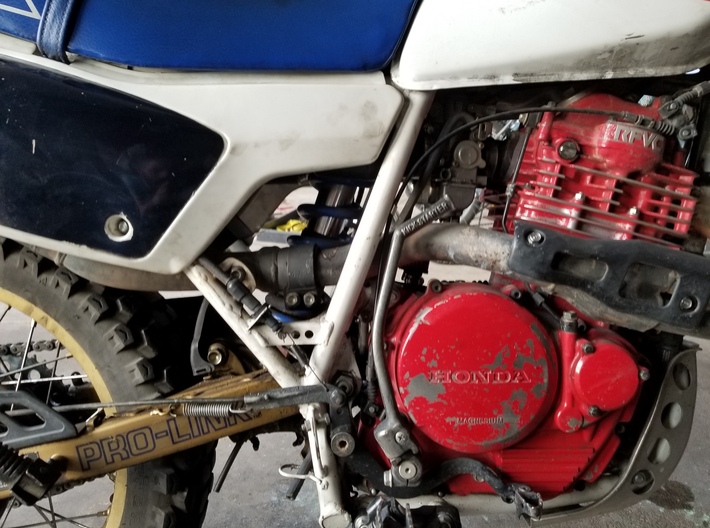 Honda XL600 Left Side Air Manifold ('83-'87) 3d printed 