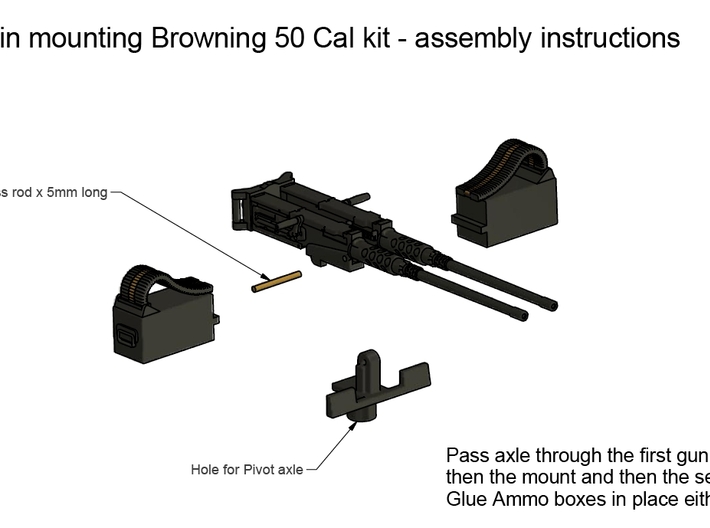 Twin Browning 50 Calibre 1/48 3d printed 