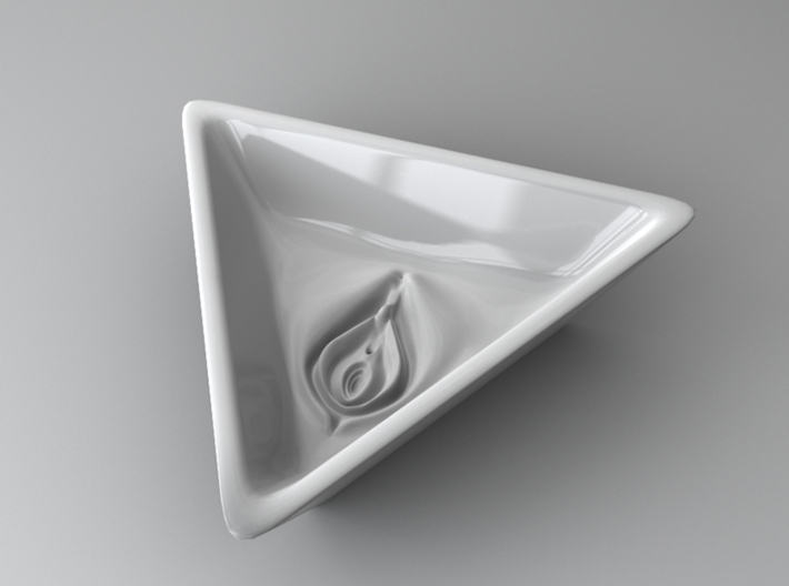 Triangular Vagina Ritual Bowl 3d printed Visualization of Bowl