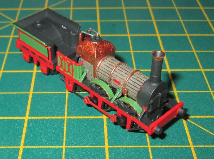 N Gauge Lion (Titfield Thunderbolt) Loco 3d printed The completed engine as 'Thunderbolt'