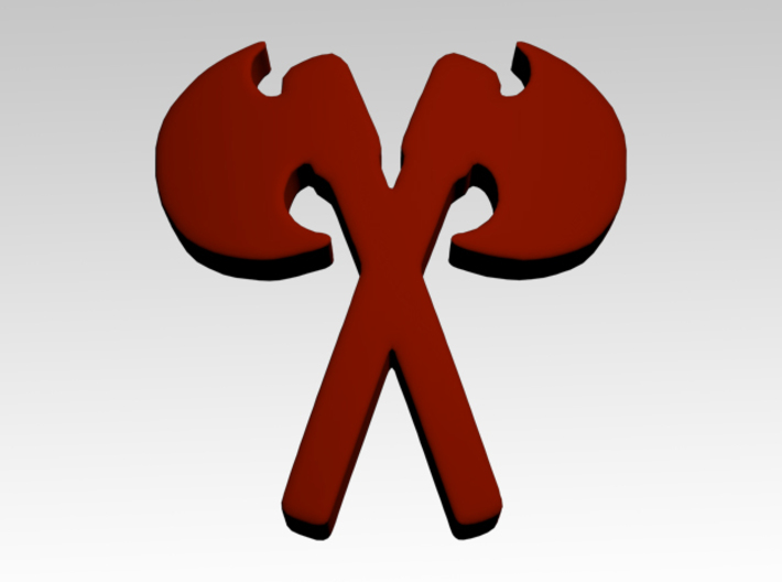 Crossed Axes Shoulder Icons x50 3d printed Product is sold unpainted.