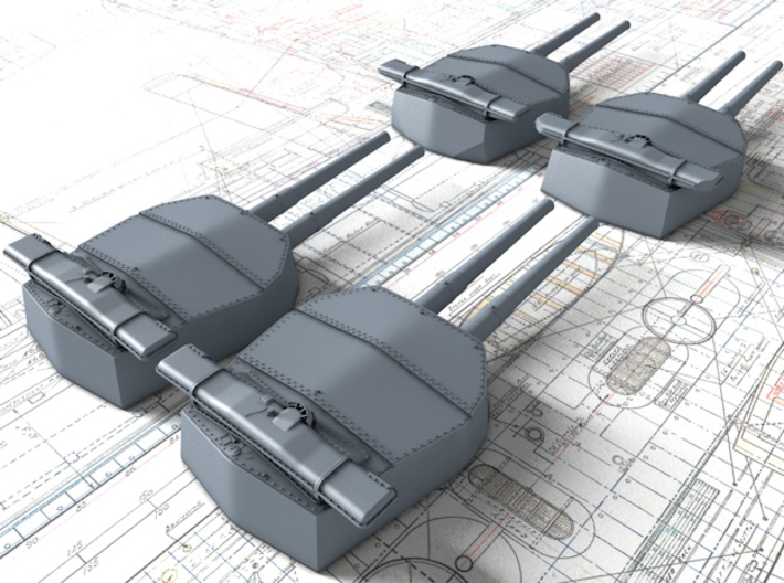 1/720 HMS Hood 15&quot; (38.1 cm) Mark II Turrets 1920 3d printed 1/720 HMS Hood 15&quot; (38.1 cm) Mark II Turrets 1920