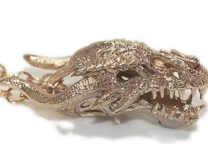 Dragon Skull Pendant 3d printed