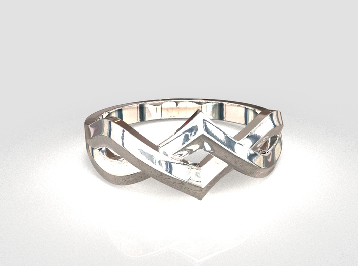 Infinity Trio Ring 3d printed 