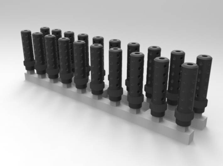 Bolt Rifle Suppressors Dimple v1 x20 3d printed 