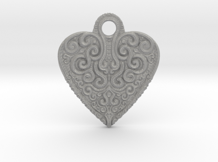 heart keychain/pendant 3d printed