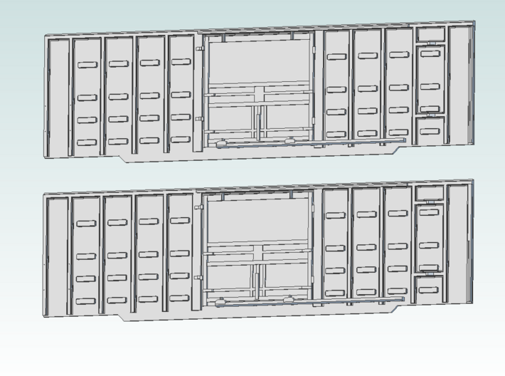 Great Northern boxcar sides waffle 4200 series 3d printed the sides