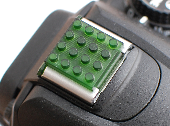 Nanobricks Hotshoe 4x4 3d printed Green Detail