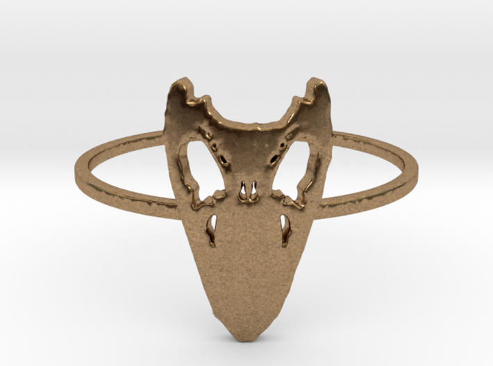 Snake Skull Ring (Size 7) 3d printed