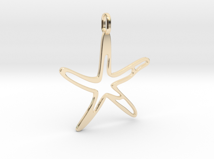 starfish pendant jewerly 3d printed