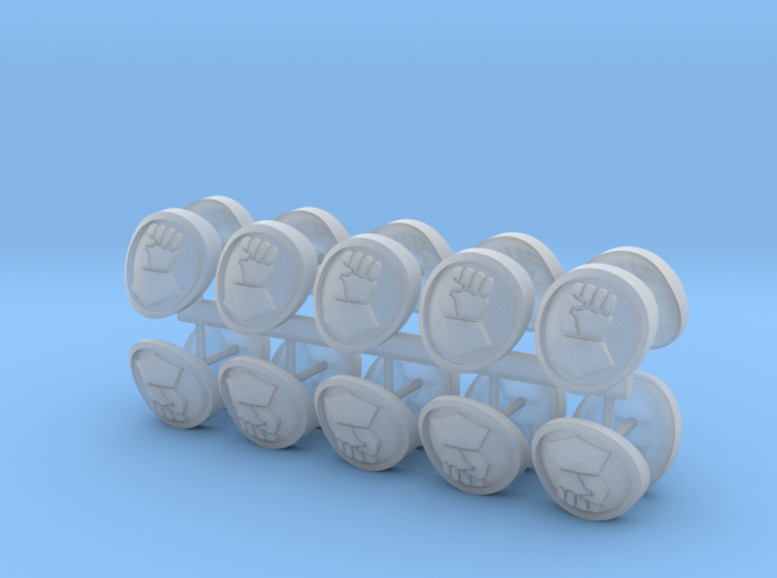 Red Fists Shoulder Pads icons L 3d printed
