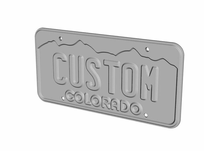 1:10 Scale Custom License Plate - CO 3d printed 