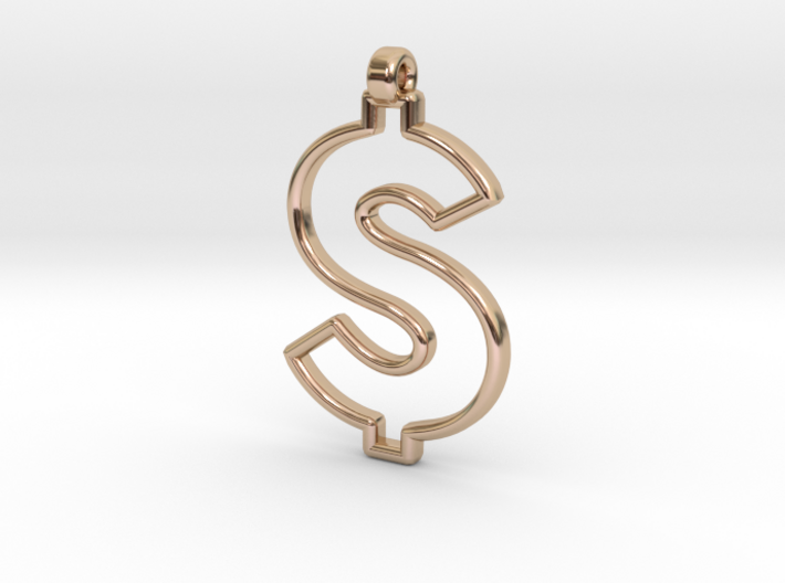 Dollar Symbol Pendant 3d printed