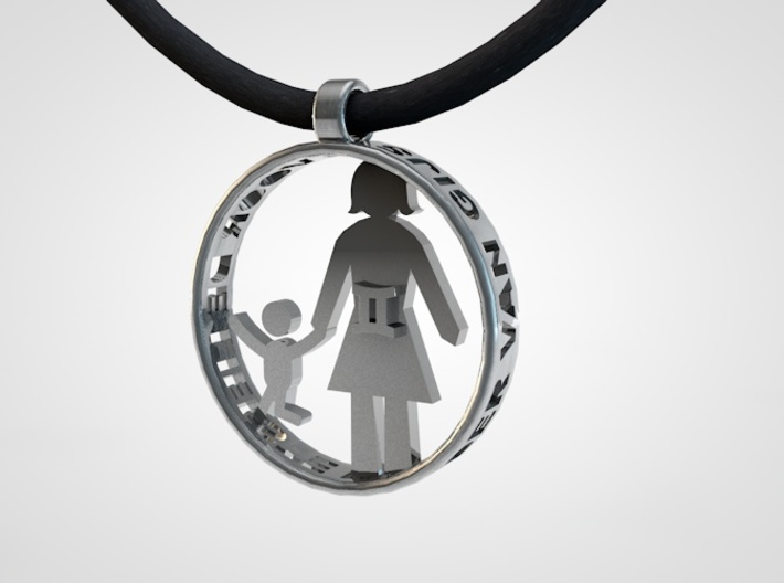 Mothersday Pendant mother and child 3d printed mothersday pendant1