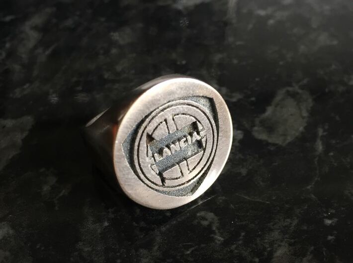 Lancia College Ring inverted V2 3d printed 