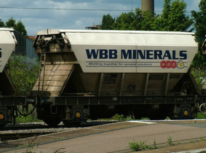 PAA41 BIS &quot;PAA&quot; Sand hopper wagon (sealed top) 3d printed A PAA Sand wagon in the current WBB Minerals livery