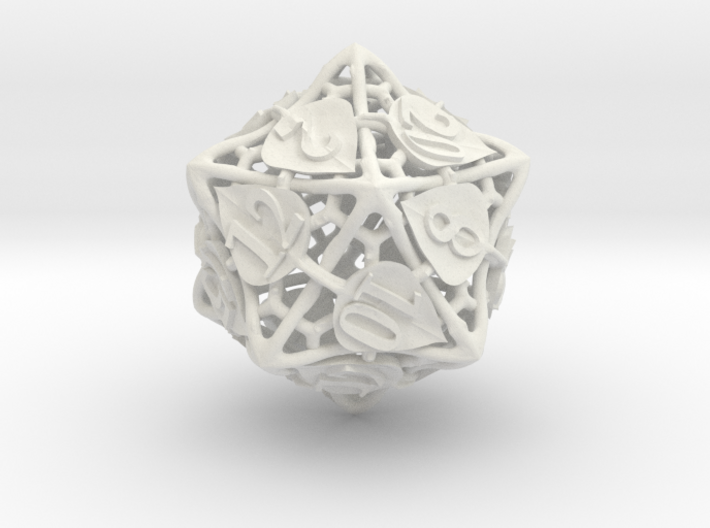 Botanical d20 Ornament 3d printed