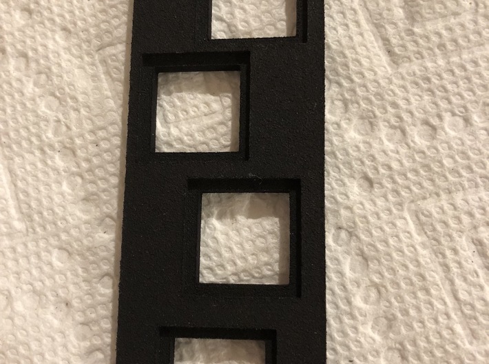 Disco Robo cassette deck button PANEL 3d printed Panel bottom view