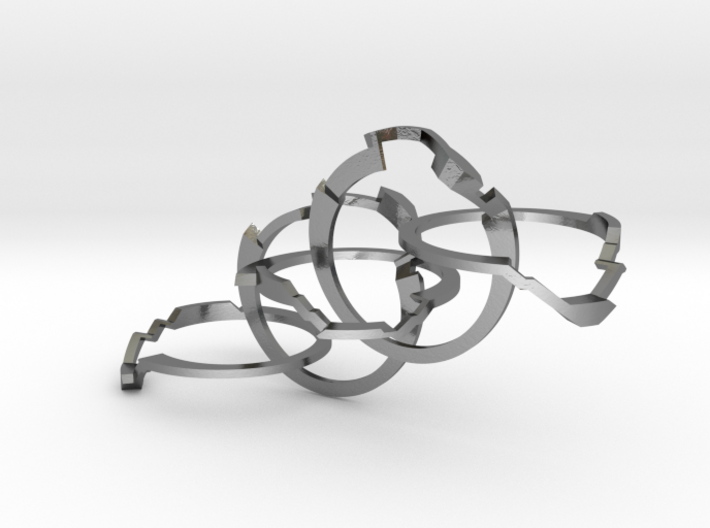 Ring Bracelet - metal 3d printed