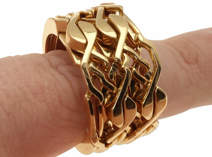 Ring Bracelet - metal 3d printed