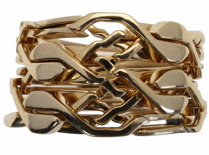 Ring Bracelet - metal 3d printed 
