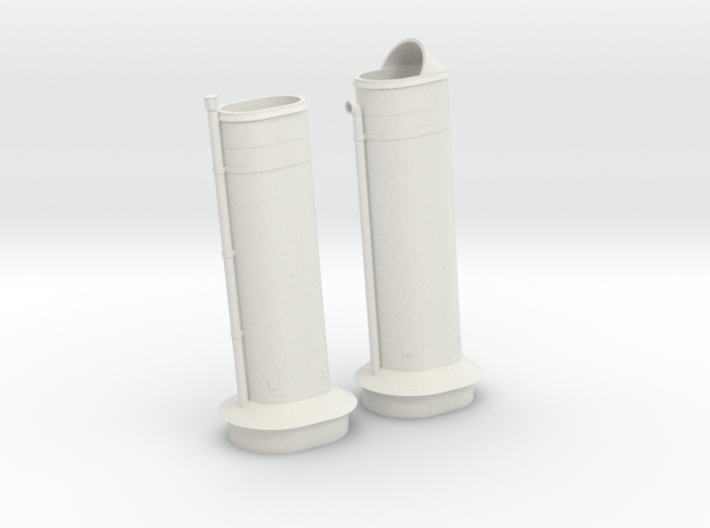1/96 USS Quincy or USS Vincennes Funnels 3d printed