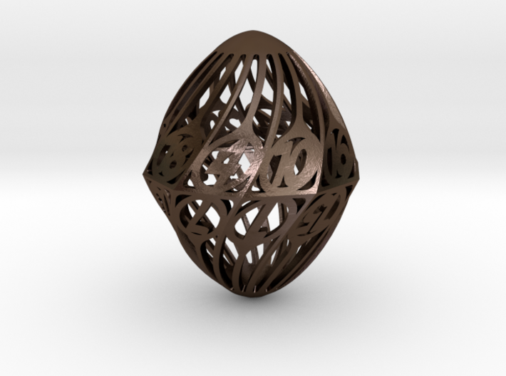 Twisty Spindle d20 3d printed 