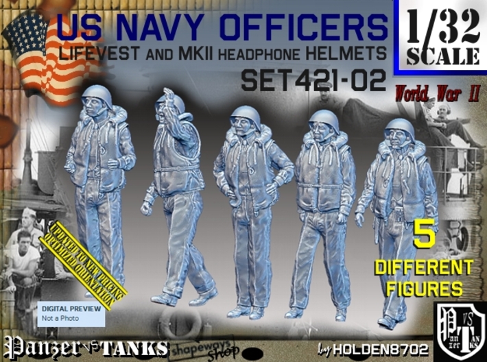 1/32 USN Officers Kapok Set421-02 3d printed