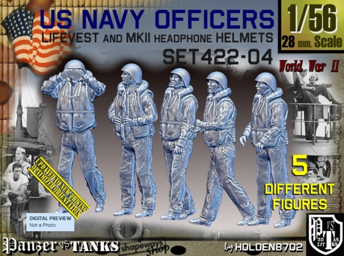 1/56 USN Officers Kapok Set422-04 3d printed