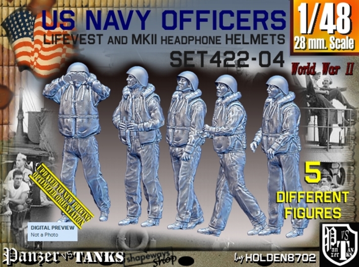 1/48 USN Officers Kapok Set422-04 3d printed