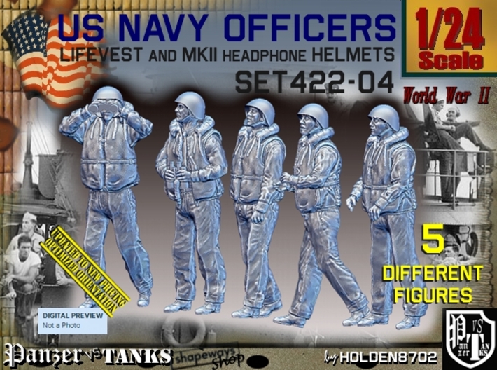 1/24 USN Officers Kapok Set422-04 3d printed