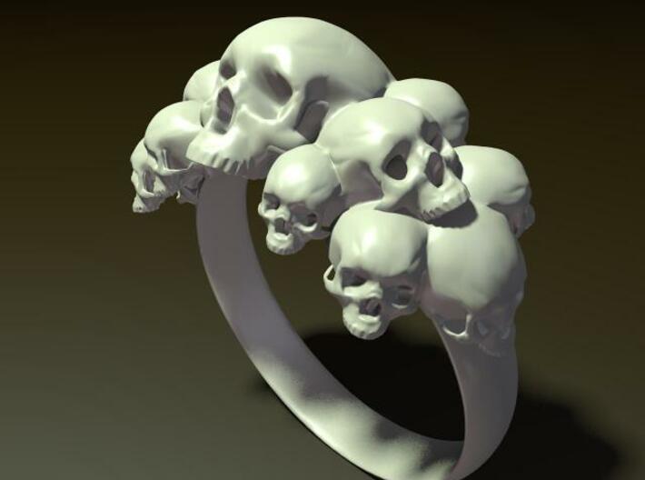 Skull Ring Size 9 3d printed