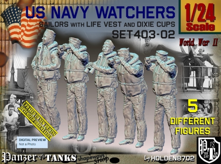 1/24 USN Watchers Set403-02 3d printed