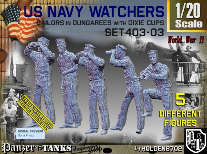 1/20 USN Watchers Set403-03 3d printed