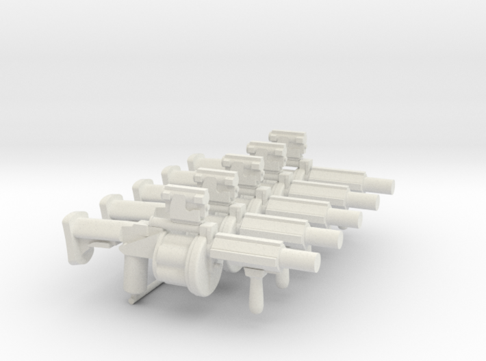 5x Milkor MGL for Playmobil figures 3d printed