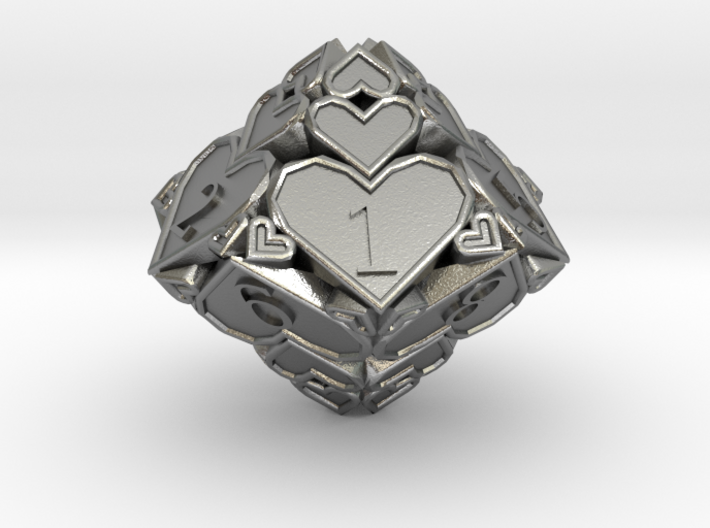 D10 Balanced - Hearts 3d printed