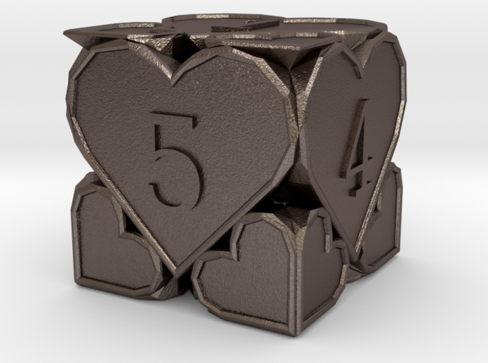 D6 Balanced - Hearts 3d printed 