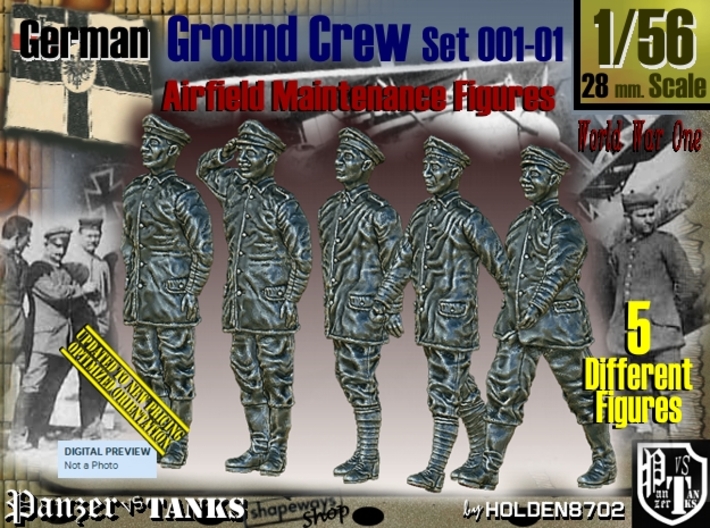 1/56 German Ground Crew SET001-01 3d printed