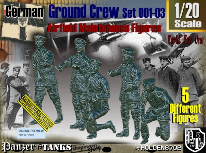 1/20 German Ground Crew SET001-03 3d printed
