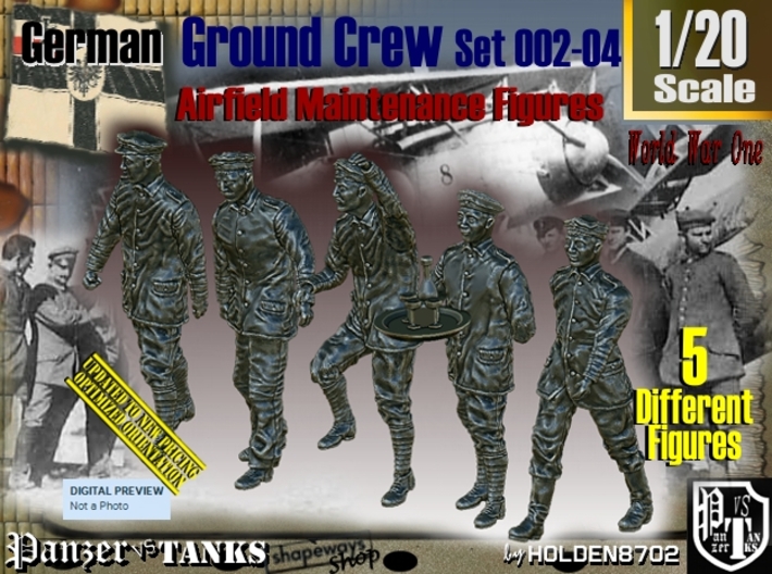 1/20 German Ground Crew SET002-04 3d printed