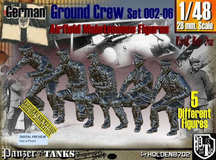 1/48 German Ground Crew SET002-06 3d printed