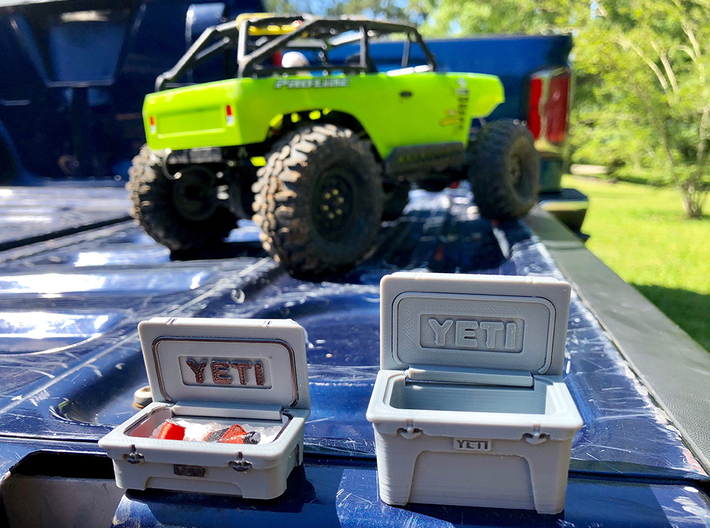 Half YETI Cooler Tundra 1.10 Scale 50mm wide 2 pie 3d printed 