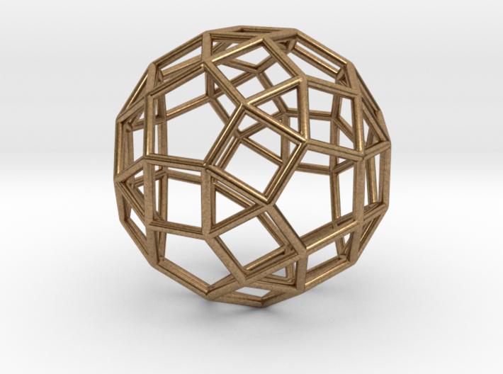 Rhombicosidodecahedron Precious Metals 1&quot; 3d printed