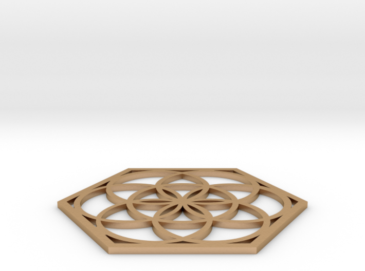 Flower of Life in a Hexagon 3d printed