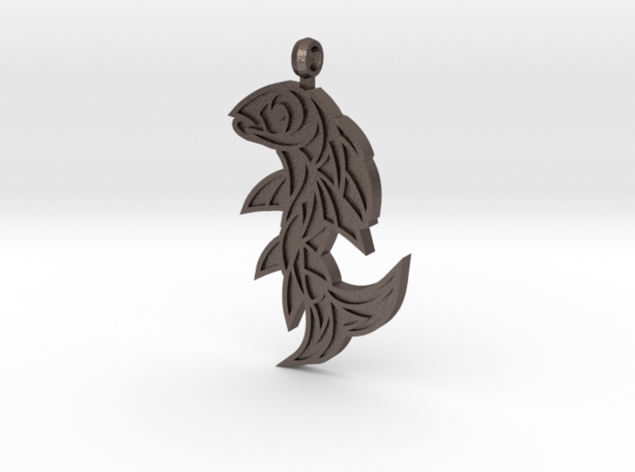 Shard Fish Pendant (inverted) 3d printed 