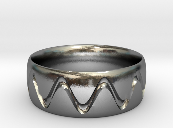 Sine Wave Ring 3d printed