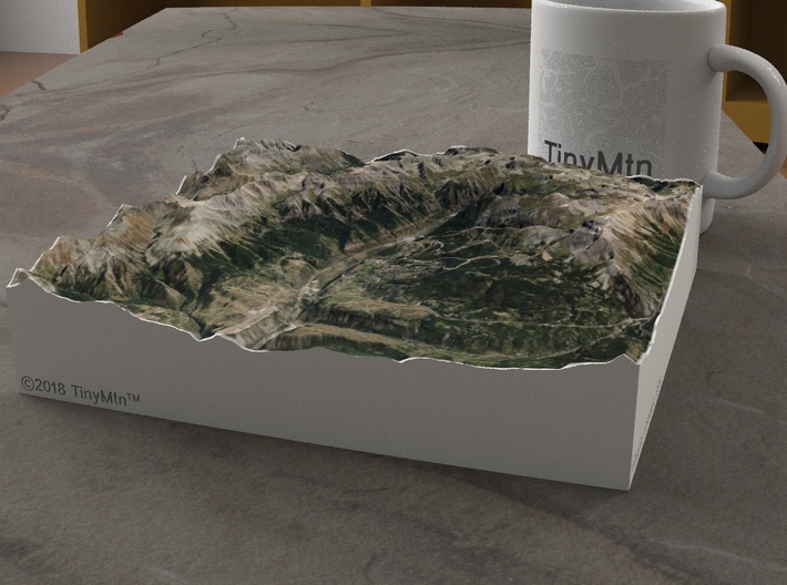 Telluride, Colorado, USA, 1:100000 Explorer 3d printed