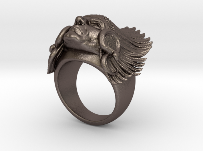 Indian_Face_Ring 3d printed